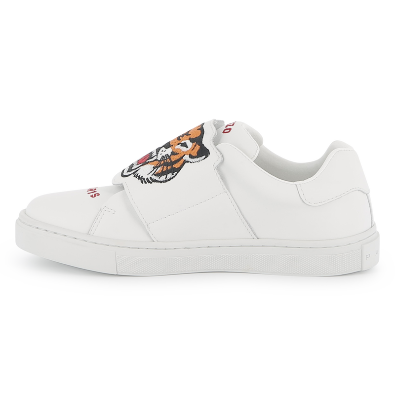 Leren sneakers met klittenband