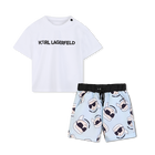 Set t-shirt en zwemshorts KARL LAGERFELD KIDS 
                    BOY