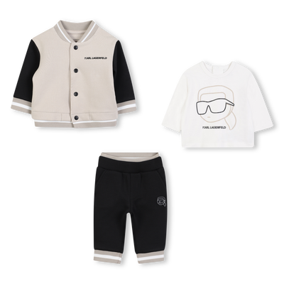 Vest en broek set in dubbele jersey KARL LAGERFELD KIDS BOY