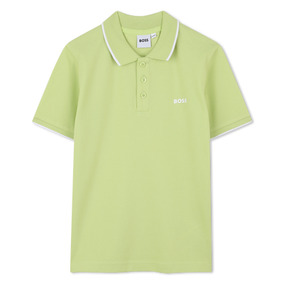 Effen polo van katoenpiqu&eacute; BOSS BOY
