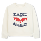 Sweatshirt met print, ECRU, hi-res