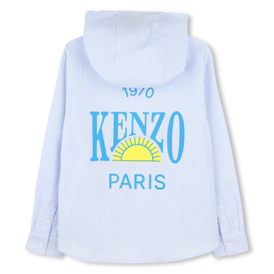 Overhemd met capuchon en print KENZO KIDS BOY