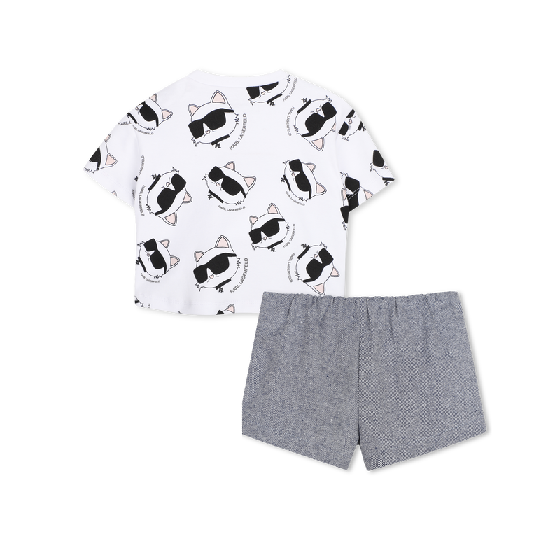 SET T-SHIRT EN KORTE BROEK KARL LAGERFELD KIDS 
                        GIRL
