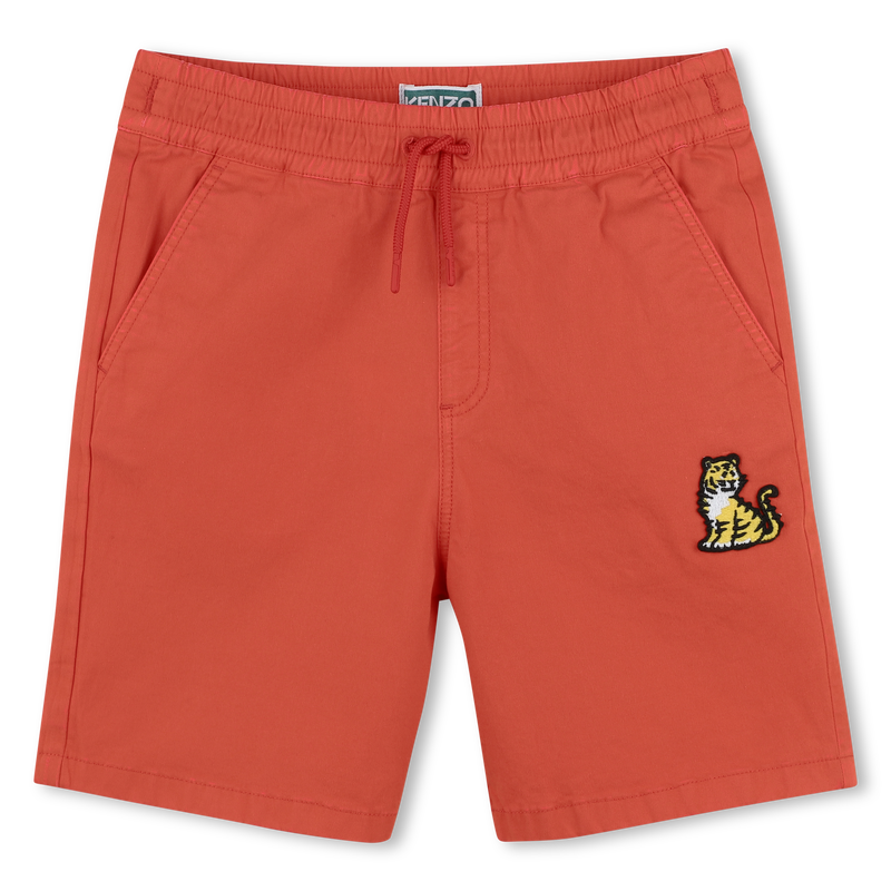 Katoenen bermuda met badge KENZO KIDS 
                        BOY
