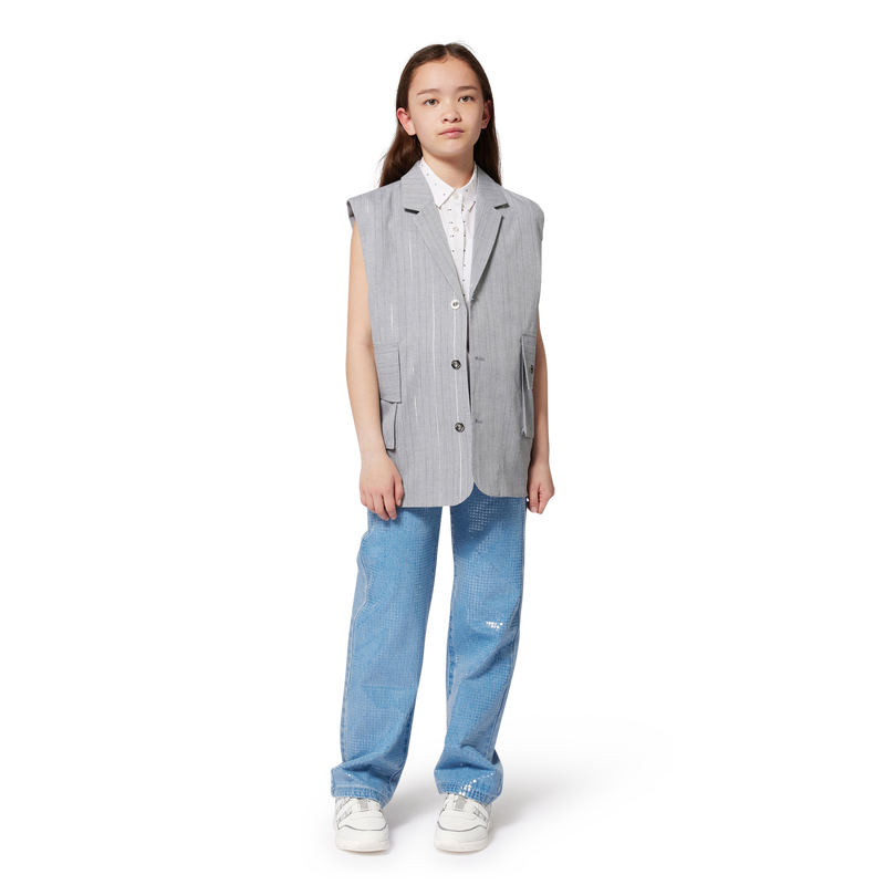 Mouwloos vest met streepjes DKNY 
                        GIRL