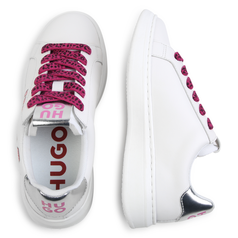 Sneakers met veters en print HUGO 
                        GIRL