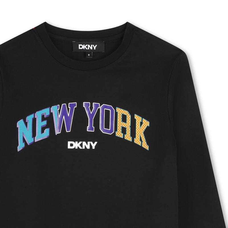 Katoenen T-shirt lange mouwen DKNY 
                        BOY