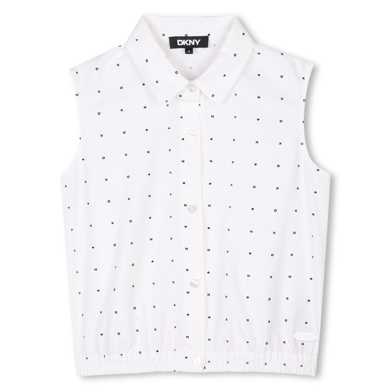 Mouwloos bloesje met print DKNY 
                        GIRL