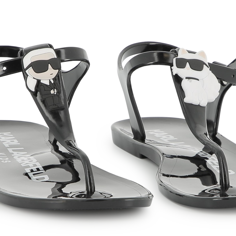 Sandalen met gespen en badge KARL LAGERFELD KIDS 
                        GIRL