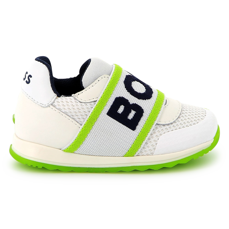 Sneakers met leer en visnet BOSS 
                        BOY