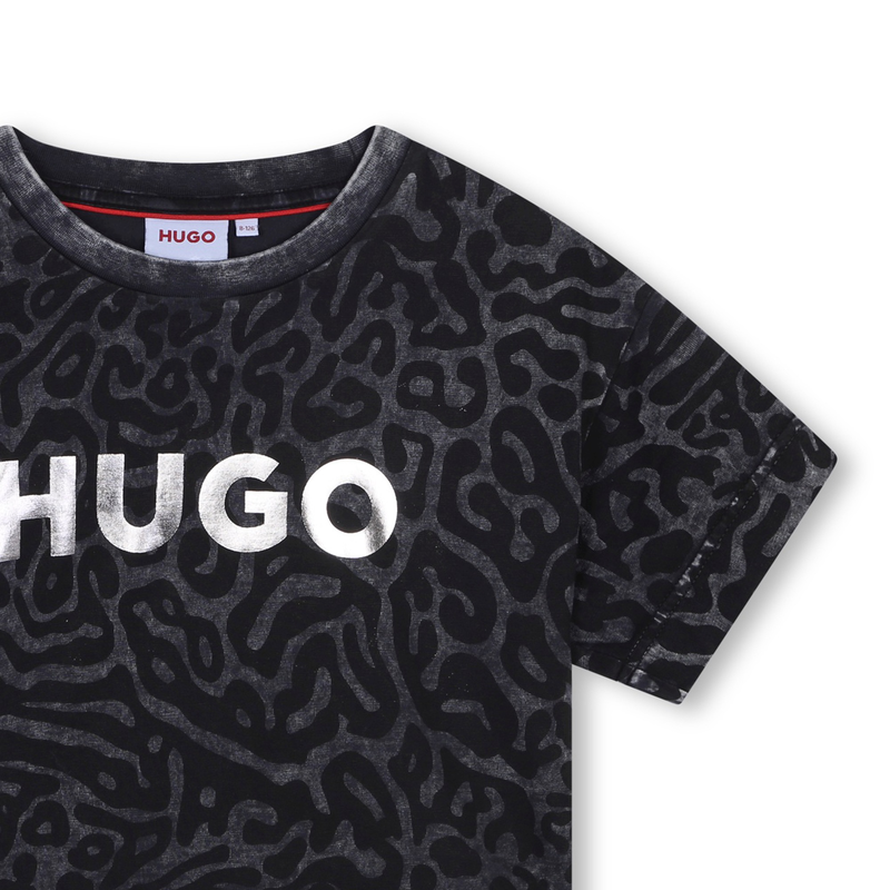 Katoenen T-shirt met print HUGO 
                        GIRL