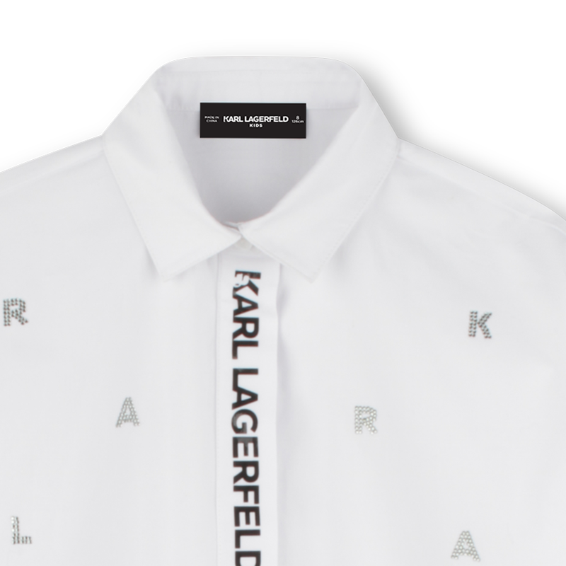 Overhemdjurk met lange mouwen KARL LAGERFELD KIDS 
                        GIRL