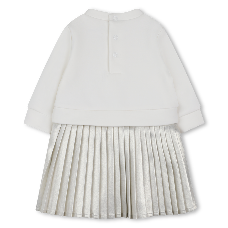 Bi-materiaal jurk met lange mouwen MICHAEL KORS 
                        GIRL