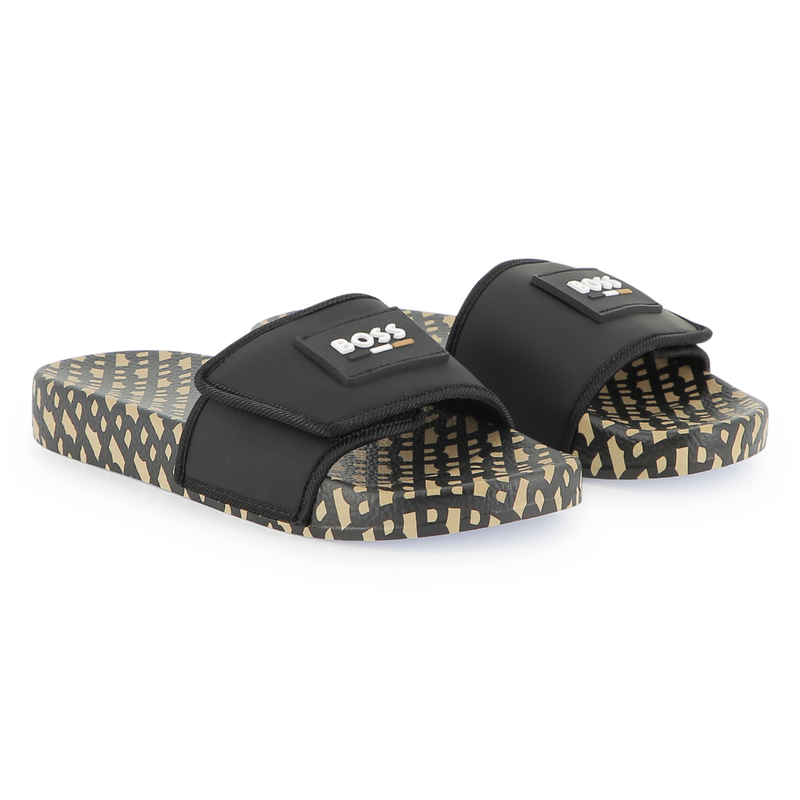 Slippers met klittenband BOSS 
                        BOY