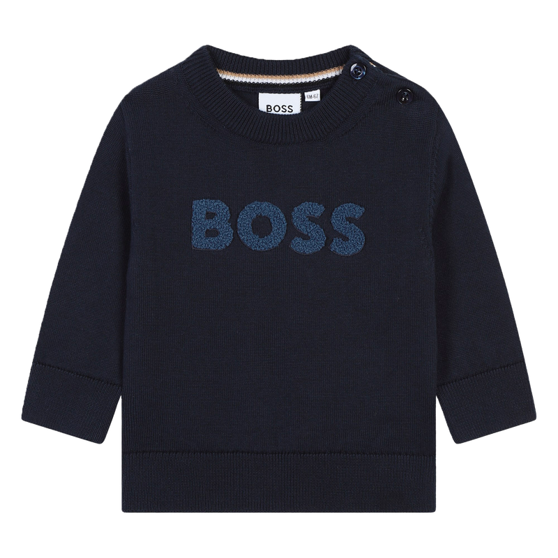 Katoenen trui met logo BOSS 
                        BOY