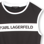 Mouwloze jurk met zakken KARL LAGERFELD KIDS 
                    GIRL