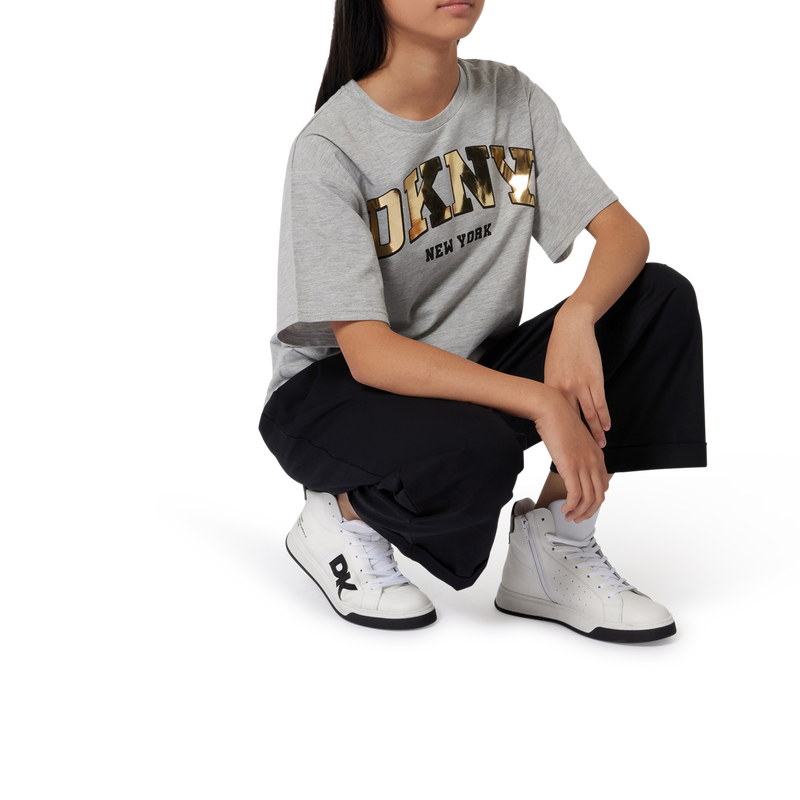 Feestelijke broek van katoen DKNY 
                        GIRL