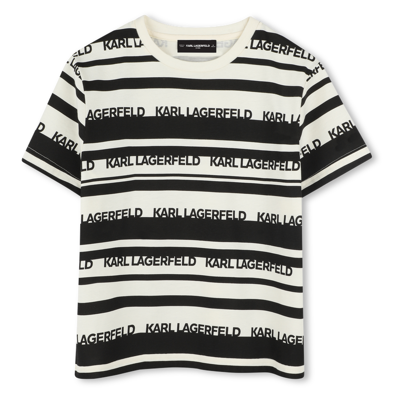 Gestreept T-shirt korte mouwen KARL LAGERFELD KIDS 
                        BOY