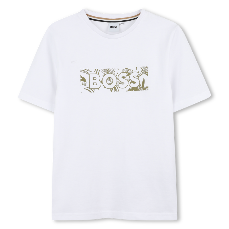 Katoenen T-shirt korte mouwen BOSS 
                        BOY