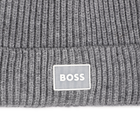 Gebreide muts met badge BOSS 
                    BOY