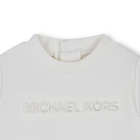 Bi-materiaal jurk met lange mouwen MICHAEL KORS 
                    GIRL