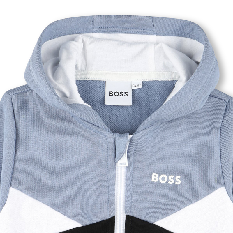 VEST MET KAP BOSS 
                        JONGEN