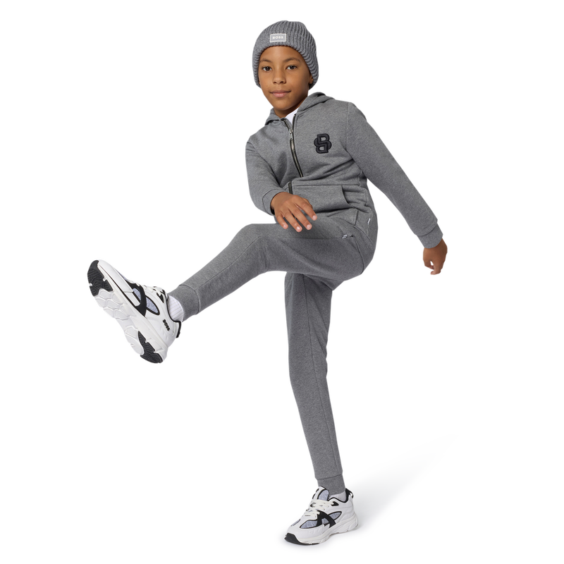 Gebreide muts met badge BOSS 
                        BOY