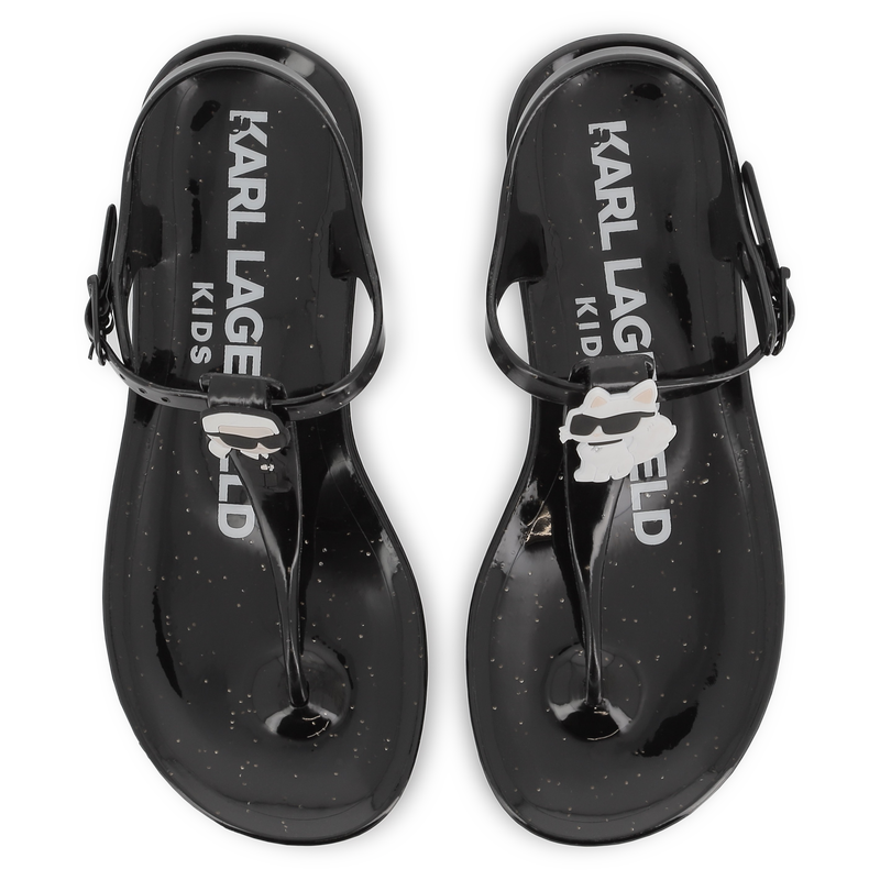 Sandalen met gespen en badge KARL LAGERFELD KIDS 
                        GIRL
