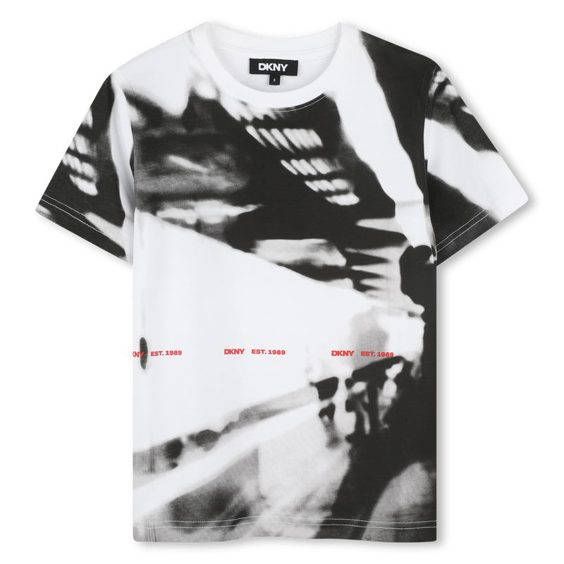 Katoenen T-shirt met print DKNY 
                        BOY