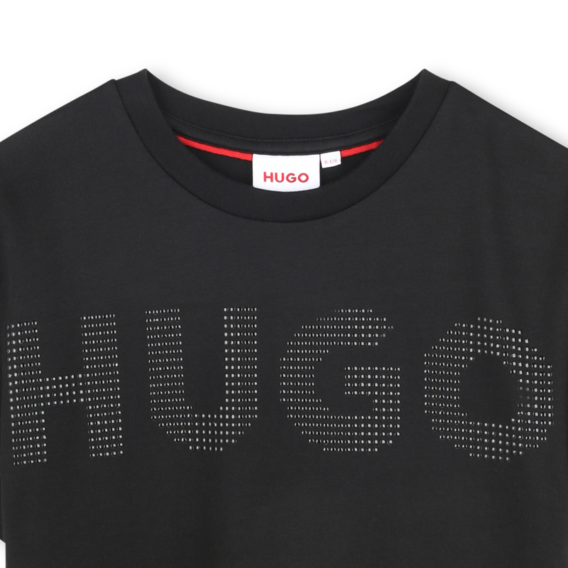 Katoenen T-shirt met logo HUGO 
                        GIRL