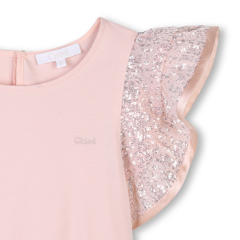 T-shirt, ruches en pailletten CHLOE 
                        GIRL
