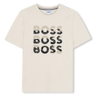 Katoenen T-shirt korte mouwen, ZAND, hi-res