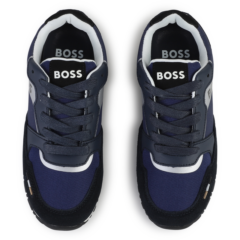 Sneakers met veters en leer BOSS 
                        BOY