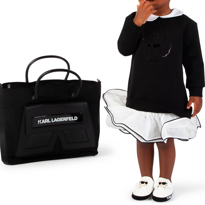 Jurk met tutu en lage taille KARL LAGERFELD KIDS 
                        GIRL
