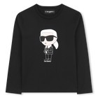 T-shirt met lange mouwen, ZWART, hi-res