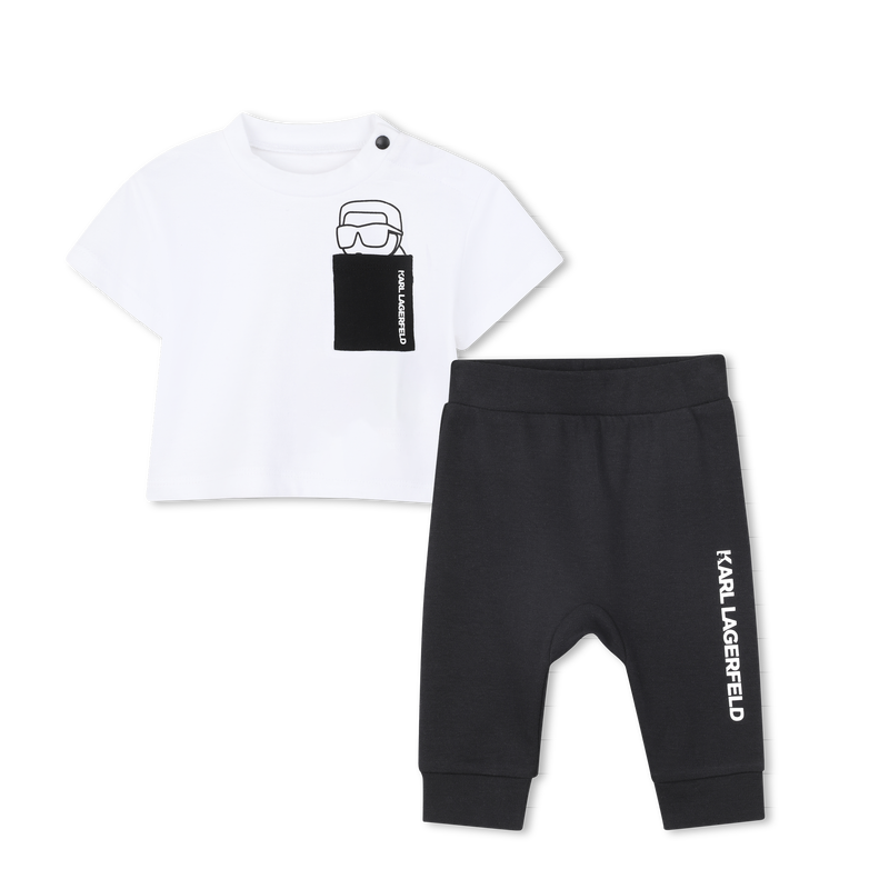 T-SHIRT EN BROEK SET KARL LAGERFELD KIDS 
                        BOY