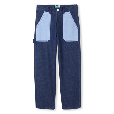 Jeans met zakken en borduursel KENZO KIDS BOY