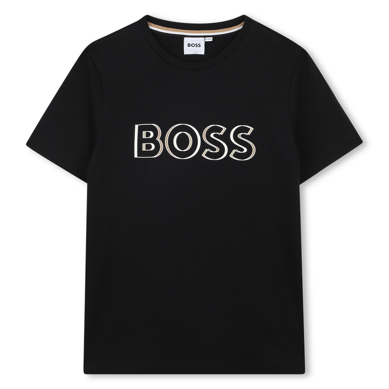 Katoenen T-shirt korte mouwen BOSS 
                        BOY