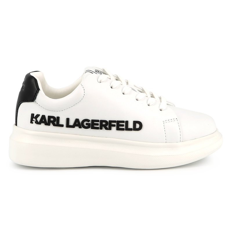Leren sneakers met veters KARL LAGERFELD KIDS 
                        UNISEX