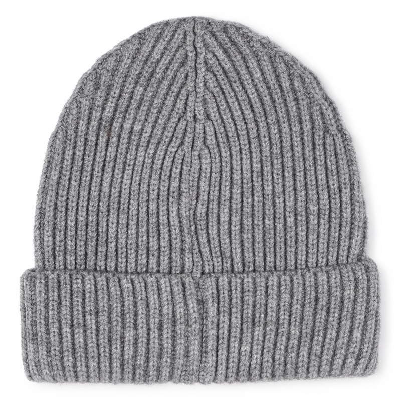 Gebreide muts met badge BOSS 
                        BOY