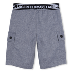 Denim bermuda shorts KARL LAGERFELD KIDS 
                    BOY