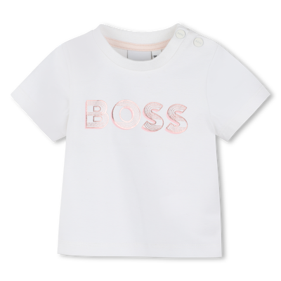 T-shirt met glanzende print BOSS GIRL