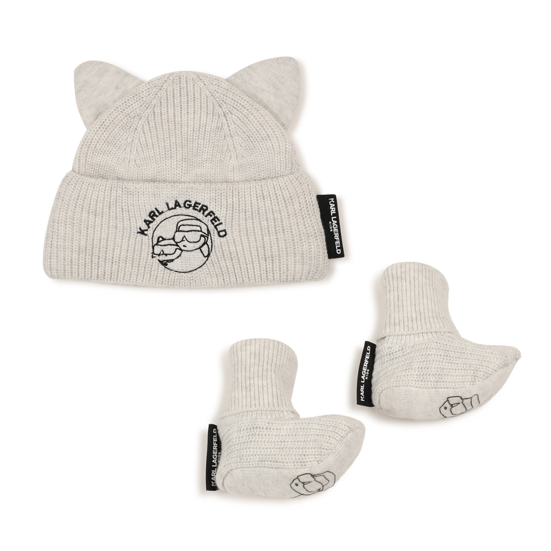 Muts en sloffen set KARL LAGERFELD KIDS 
                        UNISEX