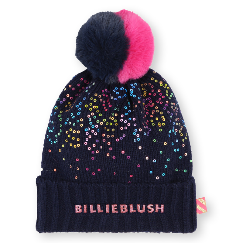 Muts met pompon en lovertjes BILLIEBLUSH 
                        GIRL