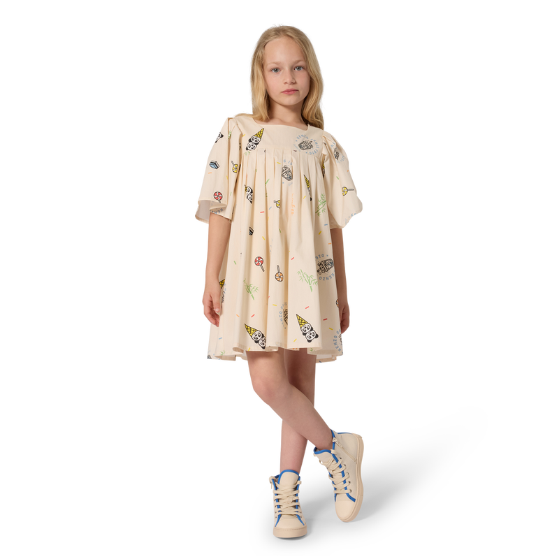 POPLIN JURK KENZO KIDS 
                        GIRL