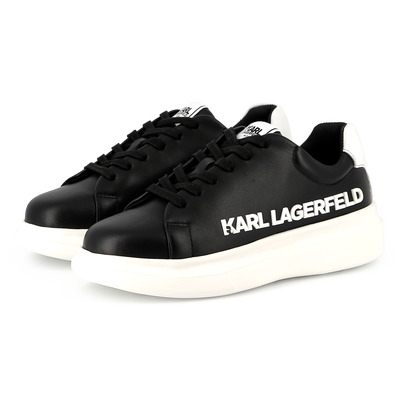 Leren sneakers met veters KARL LAGERFELD KIDS UNISEX