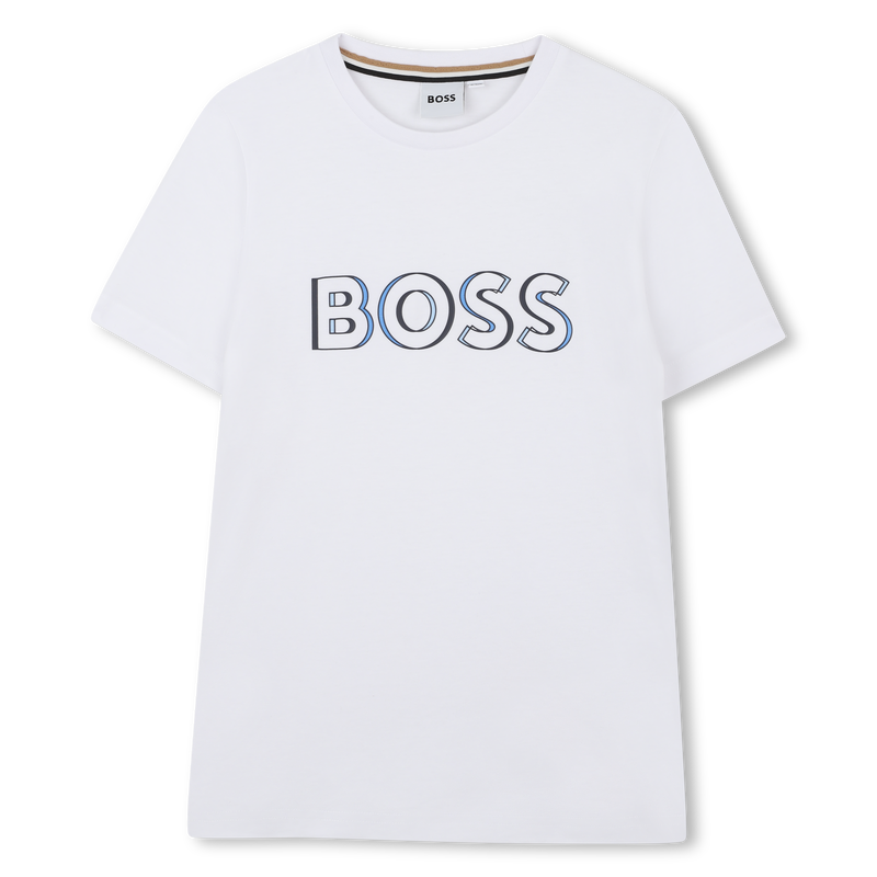 Katoenen T-shirt korte mouwen BOSS 
                        BOY