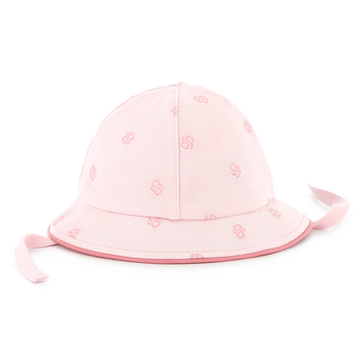 Katoenen hoedje met koordjes BOSS GIRL