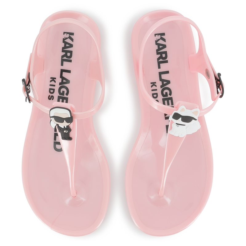Sandalen met gespen en badge KARL LAGERFELD KIDS 
                        GIRL