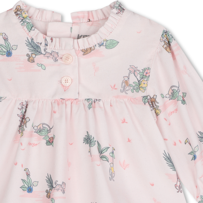Katoenen jurk en legging KENZO KIDS 
                        GIRL